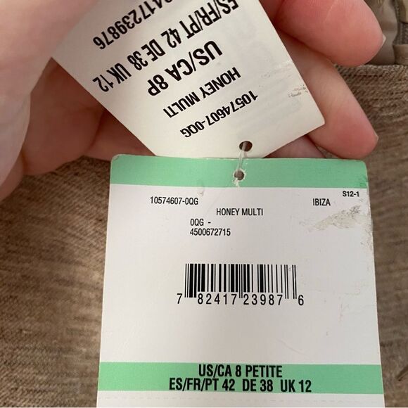 Kasper Women’s Honey Color Lightweight Straight Knee Length Skirt size 8P - Picture 2 of 3